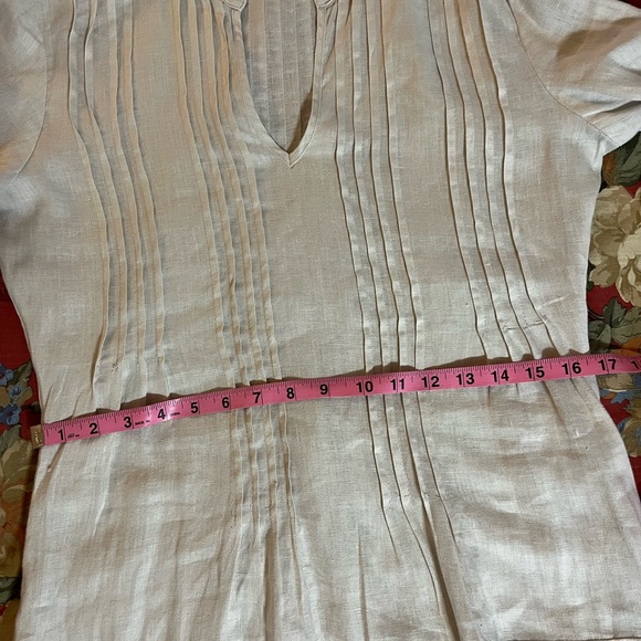 Saint Tropez West 100% Linen Top - Picture 8 of 10